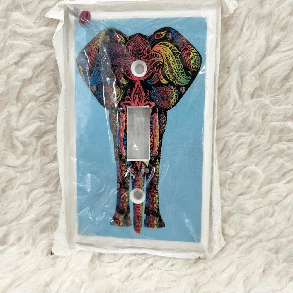 5 for $25! Tribal Elephant Light Switch Cover
